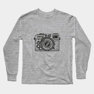 Line art of a vintage camera Long Sleeve T-Shirt